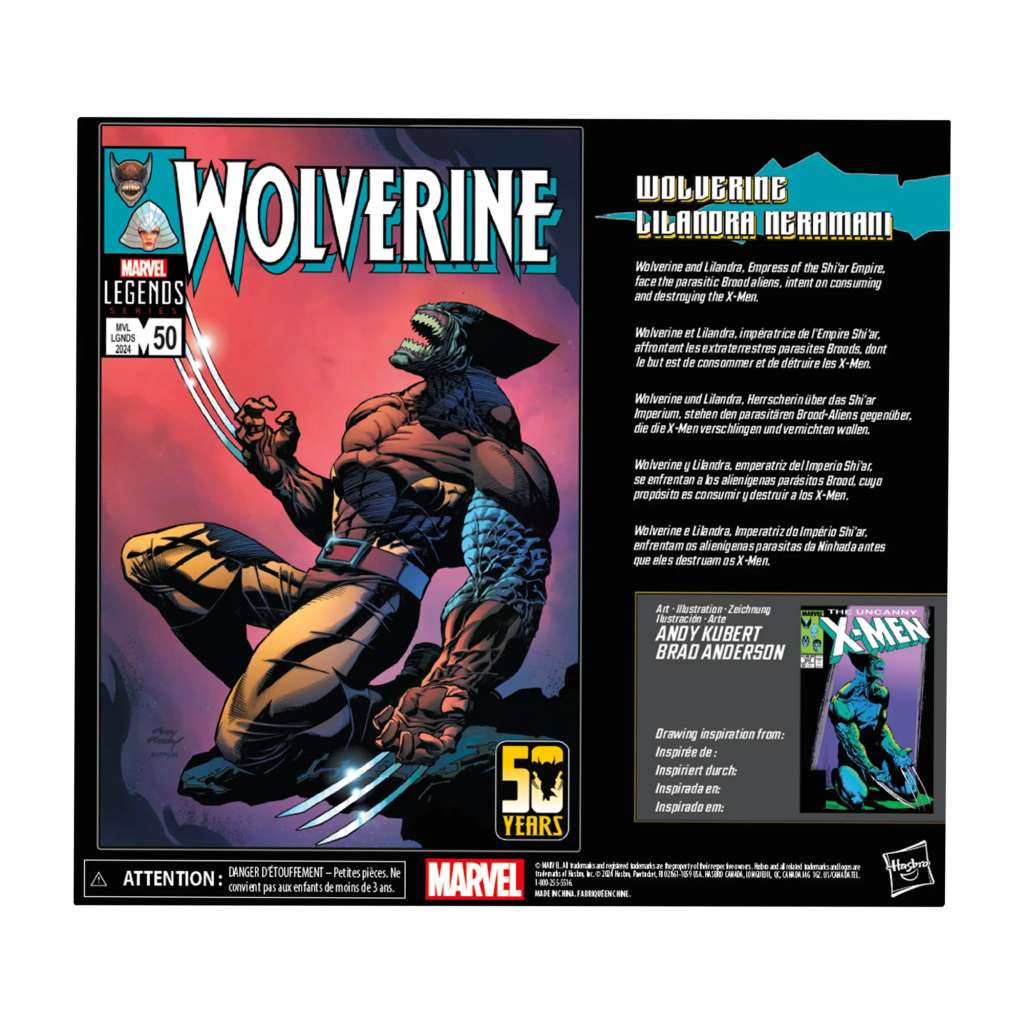 WOLVERINE 50TH ANNIVERSARY MARVEL LEGENDS ACTION FIGURA 2-PACK WOLVERINE & LILANDRA NERAMANI 15 CM HASBRO