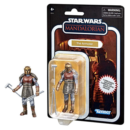 STAR WARS THE MANDALORIAN VINTAGE COLLECTION CARBONIZED ACTION FIGURA 2021 THE ARMORER 10 CM HASBRO