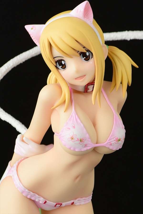 ORCATOYS FAIRY TAIL LUCY HEART CHERRY BLOS CAT ST STATUA 24 cm