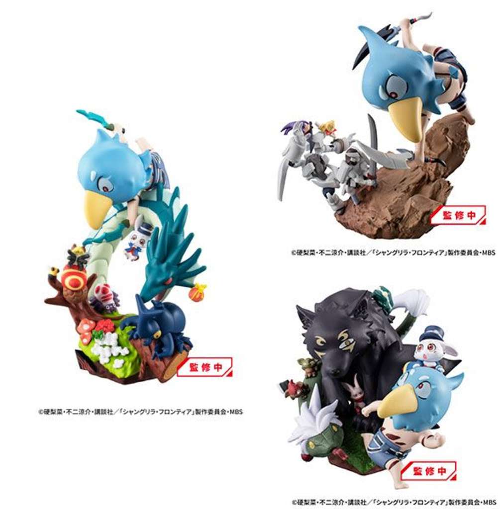 MEGAHOUSE PETITRAMA EX SHANGRI-LA FRONTIER MONSTER DIORAMA COLLECTION SET MINI FIGURA 11 cm