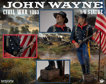 INFINITE STATUE JOHN WAYNE CIVIL WAR 1863 1/6 STATUA 48 h x 15 x 15 cm / 18.90 h x 5.90 x 5.90 inch