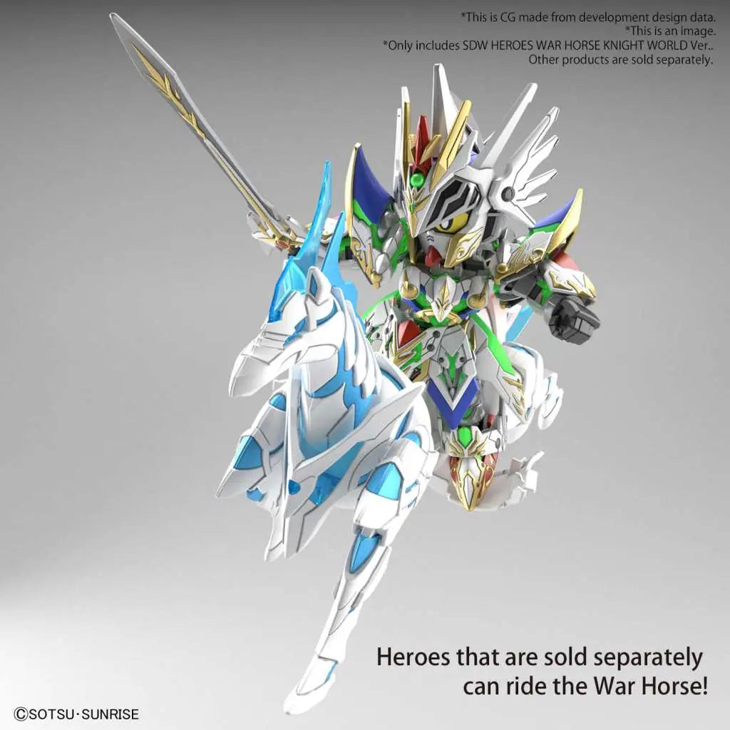 BANDAI SDW HEROES WAR HORSE KNIGHT WORLD VER MODEL KIT 8 cm