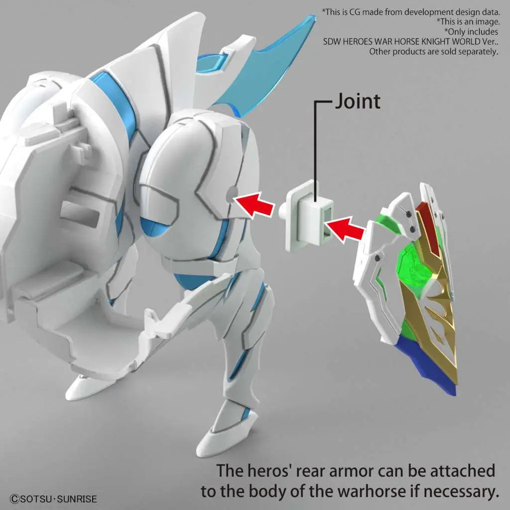 BANDAI SDW HEROES WAR HORSE KNIGHT WORLD VER MODEL KIT 8 cm