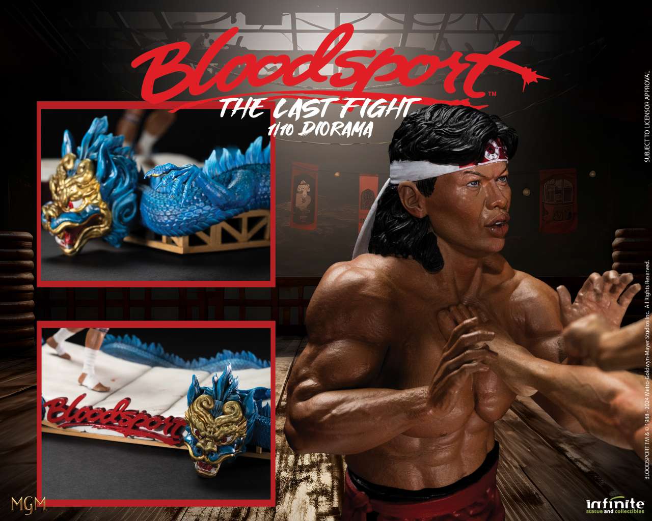 BLOODSPORT LAST FIGHT STATUA DIORAMA RESINA 1/10 ED LIMITATA INFINITE STATUE