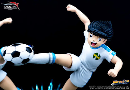 TAKA CORP CAPTAIN TSUBASA CLASSIC OLIVIER ATTON & BEN BECKER GOLDEN TWIN SHOT RESIN STATUA 30 cm