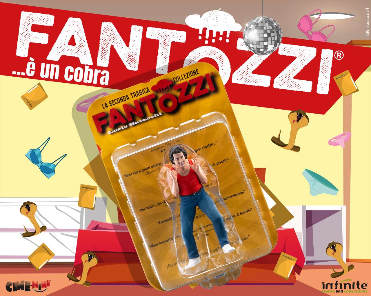 INFINITE STATUE FANTOZZI LORIS BATACCHI E' UN COBRA CINEMINI PVC MINI FIGURA 11 cm