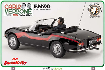 INFINITE STATUE - NEON GENESIS EVANGELION ENZO SU FIAT DINO SPIDER 1:18 RESIN CAR STATUA 20 cm
