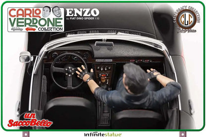 INFINITE STATUE - NEON GENESIS EVANGELION ENZO SU FIAT DINO SPIDER 1:18 RESIN CAR STATUA 20 cm