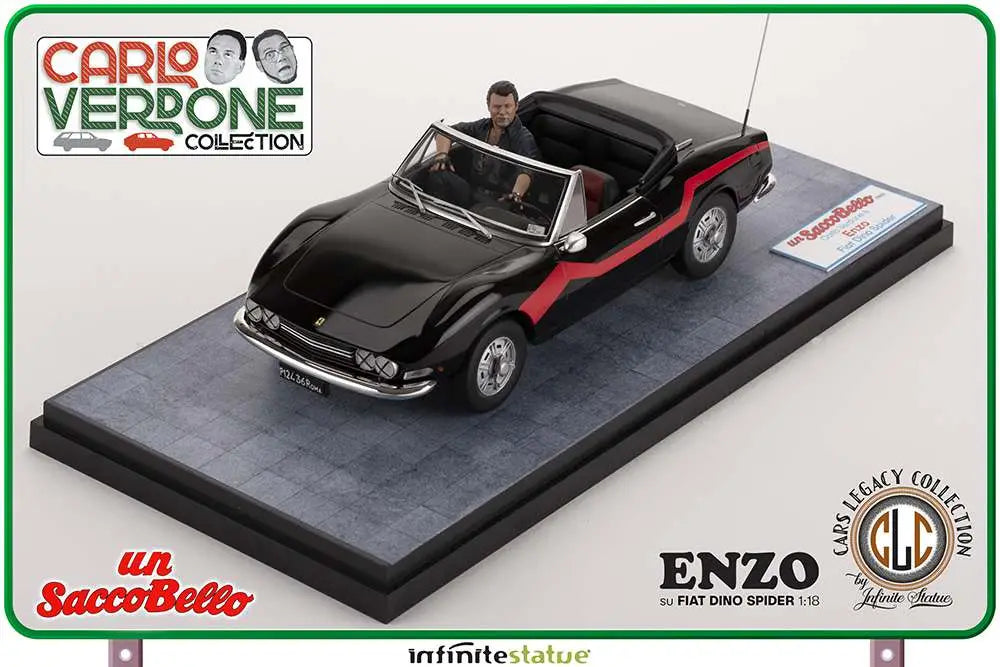 INFINITE STATUE - NEON GENESIS EVANGELION ENZO SU FIAT DINO SPIDER 1:18 RESIN CAR STATUA 20 cm