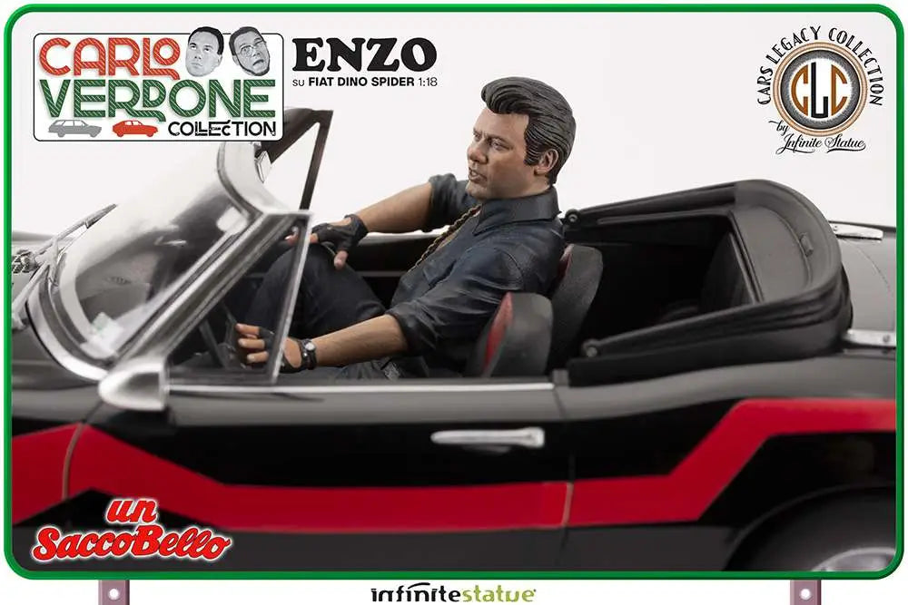 INFINITE STATUE - NEON GENESIS EVANGELION ENZO SU FIAT DINO SPIDER 1:18 RESIN CAR STATUA 20 cm