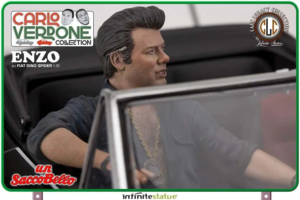 INFINITE STATUE - NEON GENESIS EVANGELION ENZO SU FIAT DINO SPIDER 1:18 RESIN CAR STATUA 20 cm