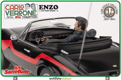 INFINITE STATUE - NEON GENESIS EVANGELION ENZO SU FIAT DINO SPIDER 1:18 RESIN CAR STATUA 20 cm