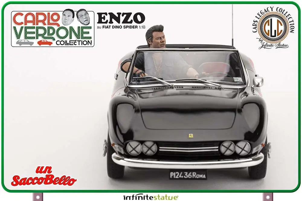 INFINITE STATUE - NEON GENESIS EVANGELION ENZO SU FIAT DINO SPIDER 1:18 RESIN CAR STATUA 20 cm