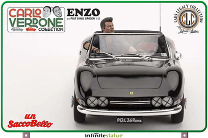 INFINITE STATUE - NEON GENESIS EVANGELION ENZO SU FIAT DINO SPIDER 1:18 RESIN CAR STATUA 20 cm