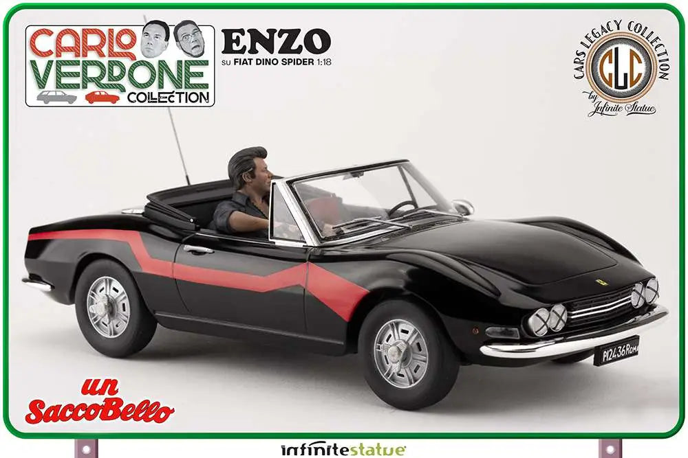 INFINITE STATUE - NEON GENESIS EVANGELION ENZO SU FIAT DINO SPIDER 1:18 RESIN CAR STATUA 20 cm