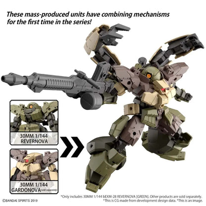 BANDAI 30MM BEXM-28 REVERNOVA GREEN 1/144 MODEL KIT 10 cm