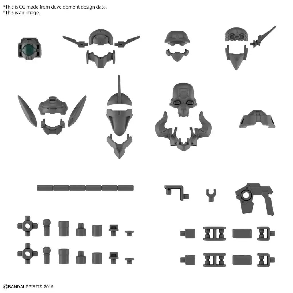 BANDAI OP PT SET 7 CUSTOM HEADS B 1/144 MODEL KIT 30MM