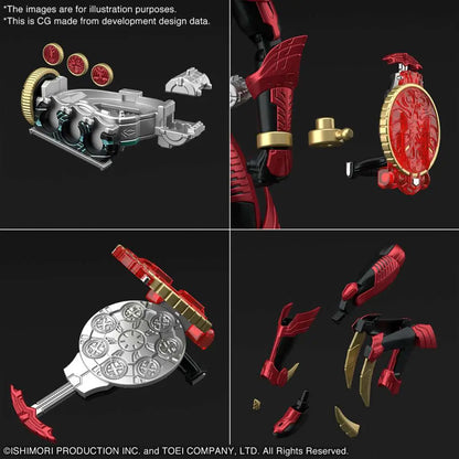 BANDAI RISE KAMEN RIDER OOO TAJADORU COM MODEL KIT 13 cm