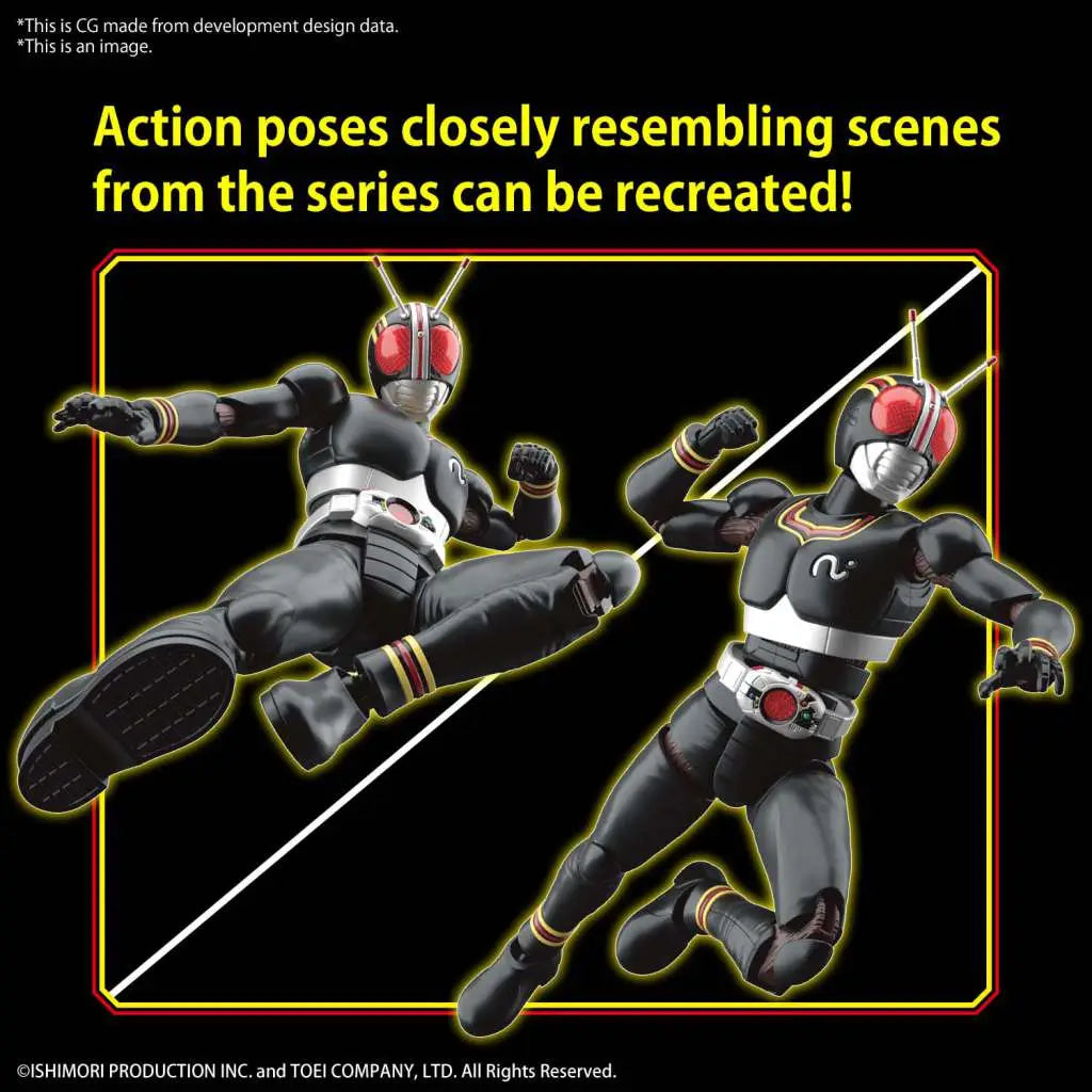 BANDAI RISE MASKED RIDER BLACK MODEL KIT 12 cm