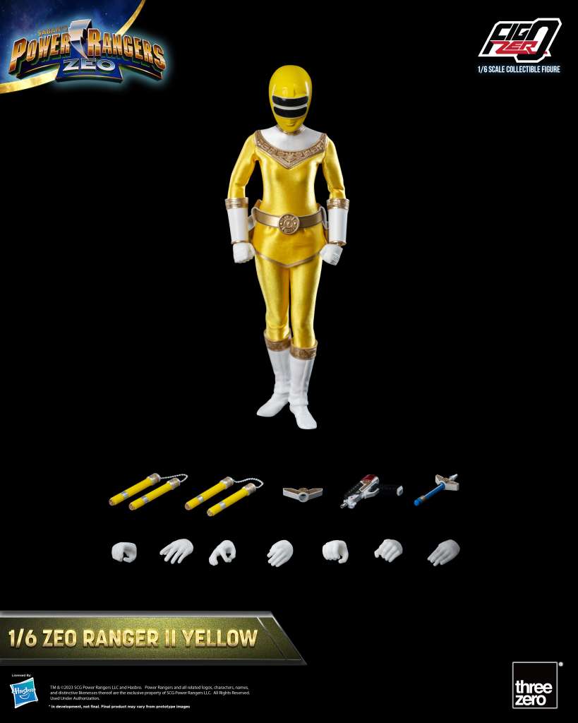 POWER RANGERS ZEO FIGZERO ACTION FIGURA 1/6 RANGER II YELLOW 30 CM THREEZERO