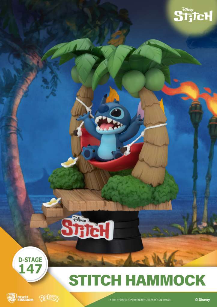 BEAST KINGDOM D-STAGE STITCH HAMMOCK FIGURA 13.6 cm