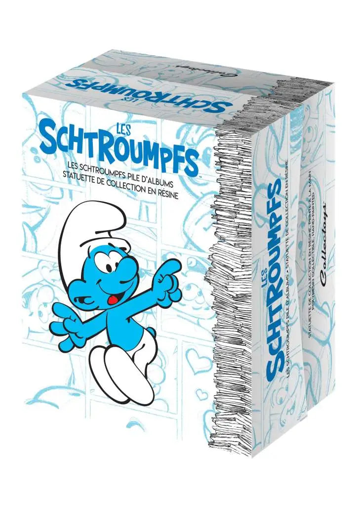 SMURFS STACK OF COMICS COLLECTOR FIGURE