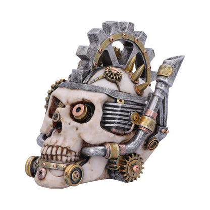STEAMPUNK MECHANICAL METAL HEAD SKULL
