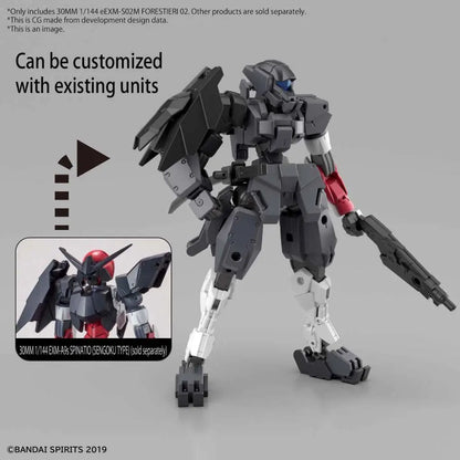 BANDAI 30MM EEXM-S02M FORESTIERI 02 1/144 MODEL KIT 10 cm