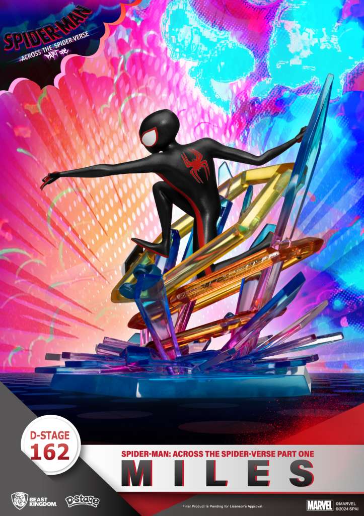BEAST KINGDOM D- STAGE SPIDER-MAN ACROSS SPIDER-VERSE PART ONE MILES STATUA 15cm