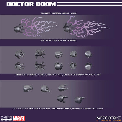 MEZCO TOYS ONE 12 COLLECTIVE DOCTOR DOOM AF ACTION FIGURE 17 cm