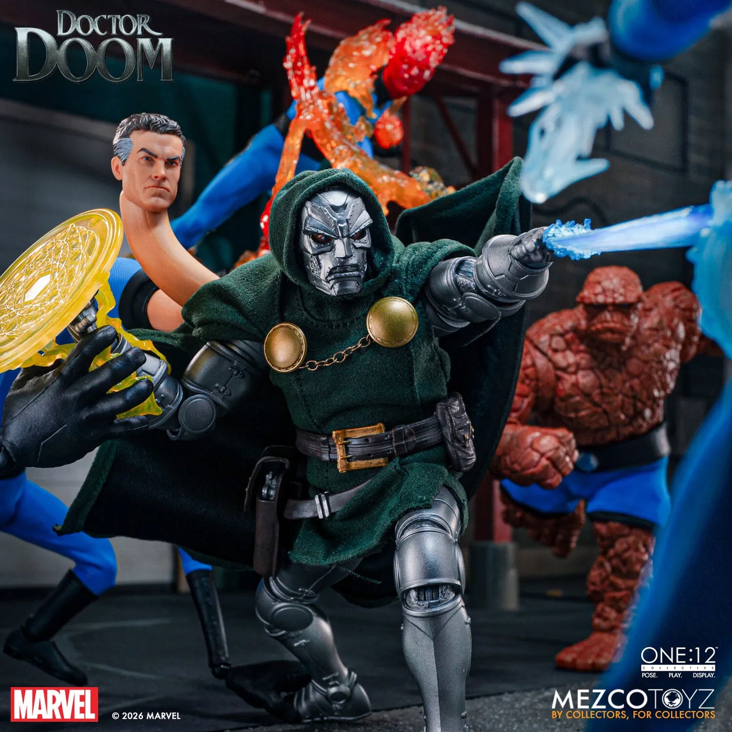 MEZCO TOYS ONE 12 COLLECTIVE DOCTOR DOOM AF ACTION FIGURE 17 cm