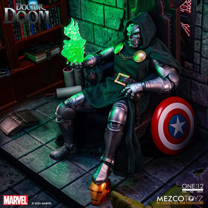 MEZCO TOYS ONE 12 COLLECTIVE DOCTOR DOOM AF ACTION FIGURE 17 cm