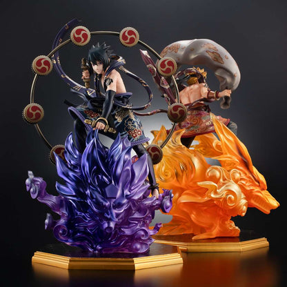 NARUTO-SHIPPUDEN-NARUTO SASUKE GOD SET STATUA MEGAHOUSE