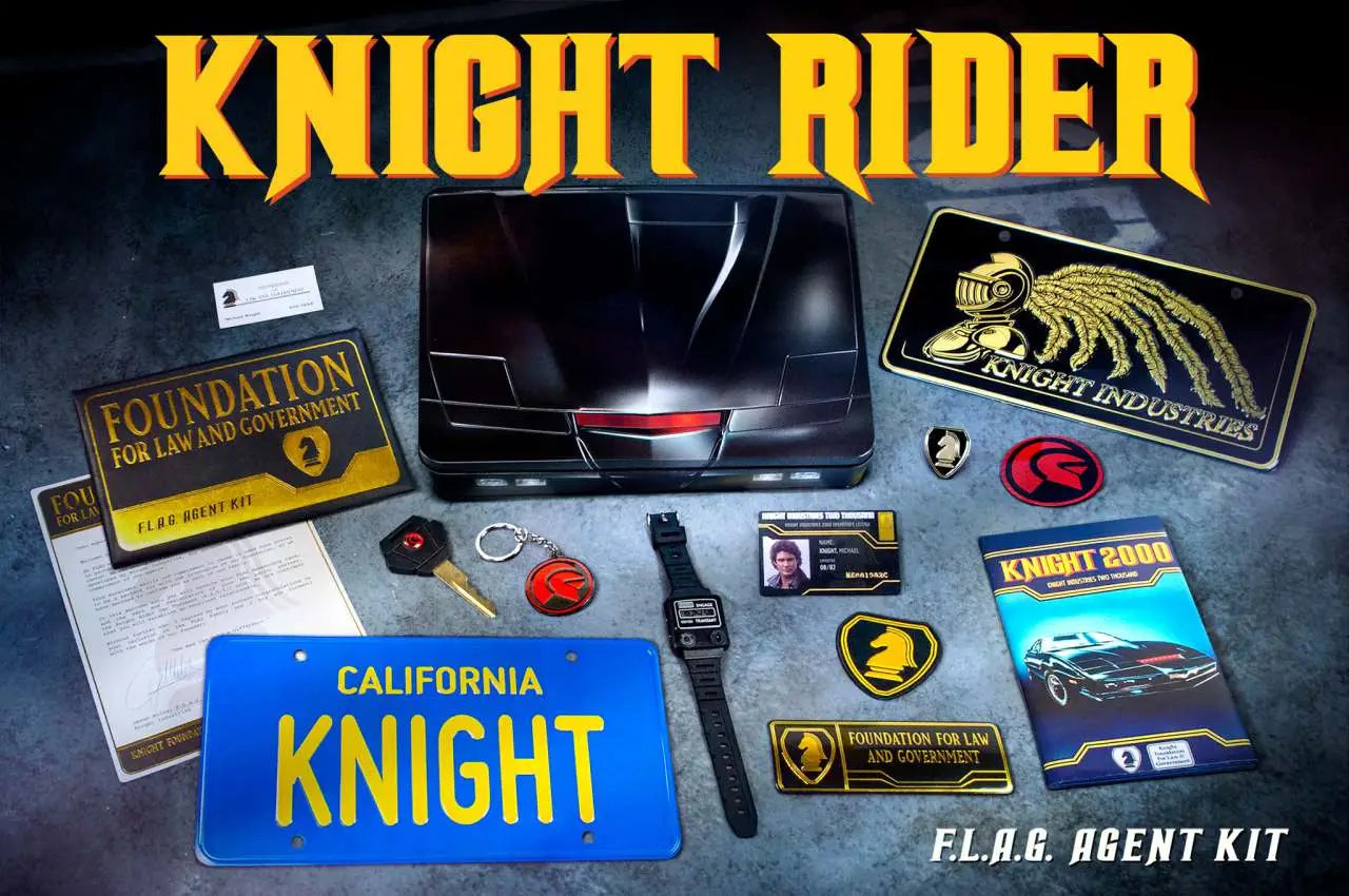 DOCTOR COLLECTOR KNIGHT RIDER F.L. .G AGENT KIT REPLICA 30 cm