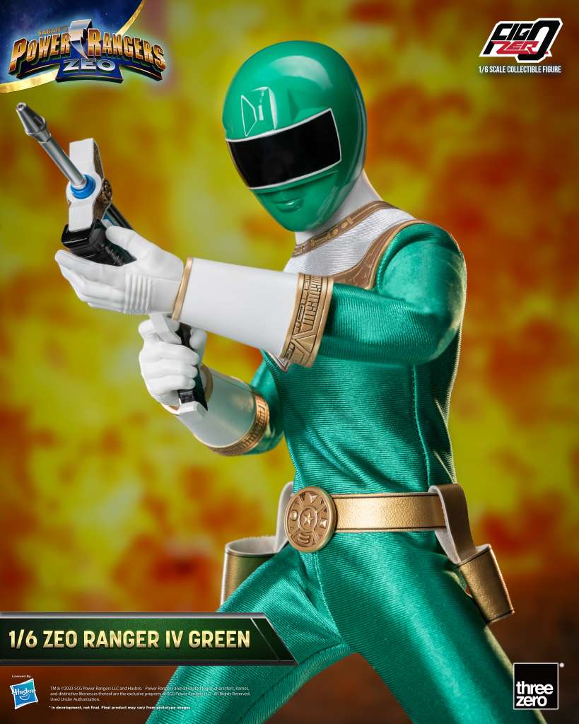 POWER RANGERS ZEO FIGZERO ACTION FIGURA 1/6 RANGER IV GREEN 30 CM THREEZERO