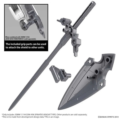 BANDAI 30MM EXM-A9K SPINATIO KNIGHT TYPE 1/144 MODEL KIT 10 cm
