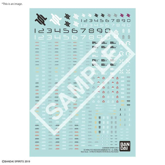 BANDAI WATER DECALS MULTIUSE 2 MODEL KIT 30MM