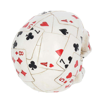 SKULL ORNAMENT HAND PLAYING CARD