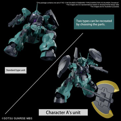 BANDAI HG DILANZA STANDARD TYPE/LAUDA 1/144 MODEL KIT 12 cm