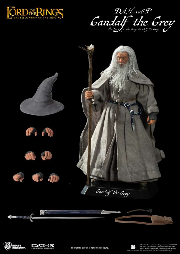 BEAST KINGDOM LOTR GANDALF GREY DAH AF ACTION FIGURE 20.5 cm