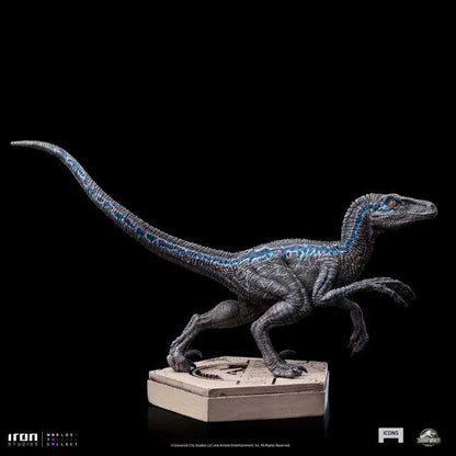 IRON STUDIOS JW ICONS VELOCIRAPTOR BLUE STATUA 9 cm