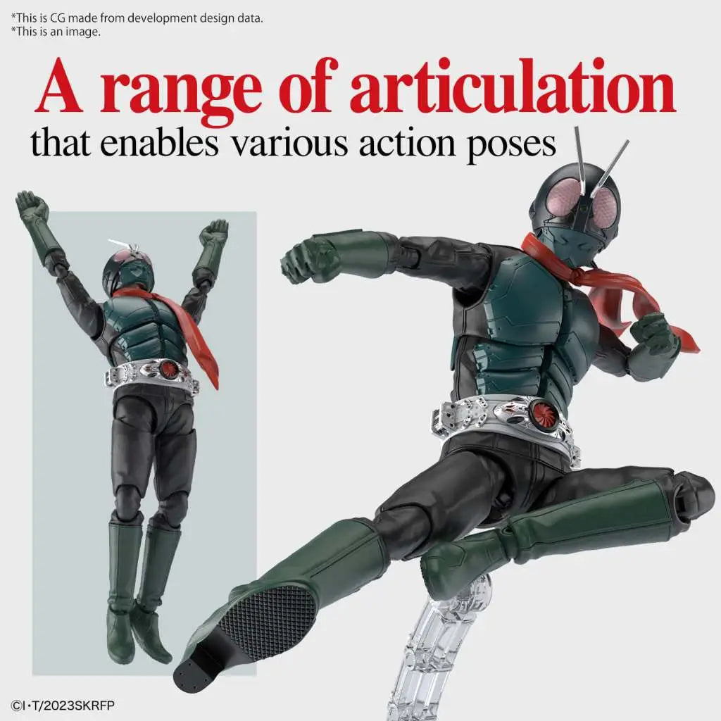 BANDAI RISE MASKED RIDER SHIN MASK RIDER MODEL KIT 13 cm