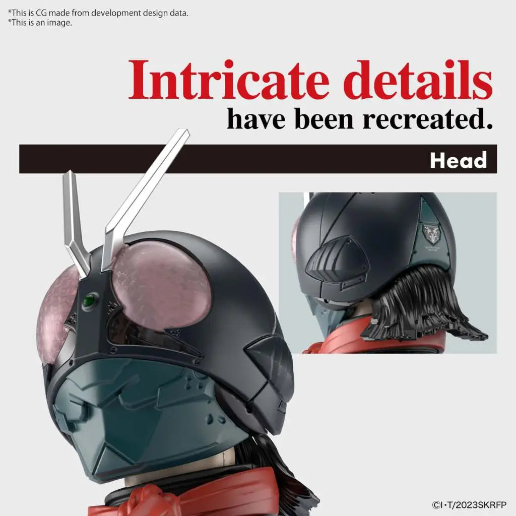 BANDAI RISE MASKED RIDER SHIN MASK RIDER MODEL KIT 13 cm