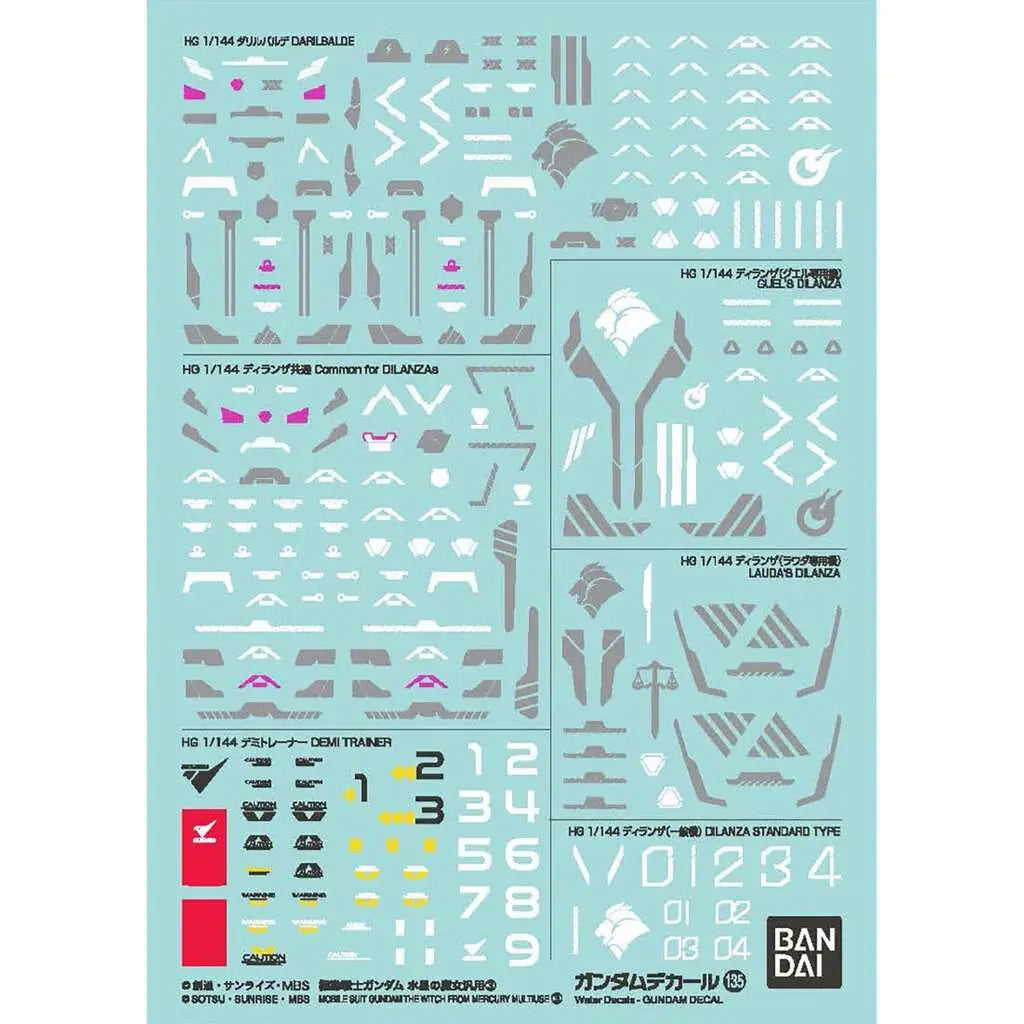 BANDAI - GUNDAM DECAL 135 WITCH MERC MULTI 3 MODEL KIT