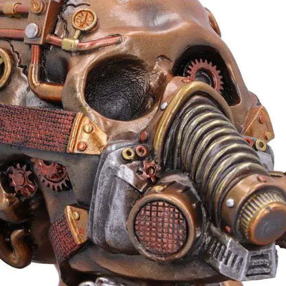 OCTO RESPIRAT BRONZE STEAMPUNK SKULL FIG