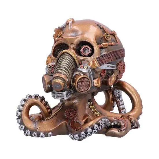 OCTO RESPIRAT BRONZE STEAMPUNK SKULL FIG