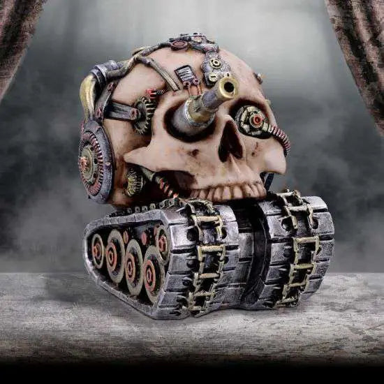 NEMESIS NOW TECHNO TANK STEAMPUNK SKULL FIG FIGURA 16 cm