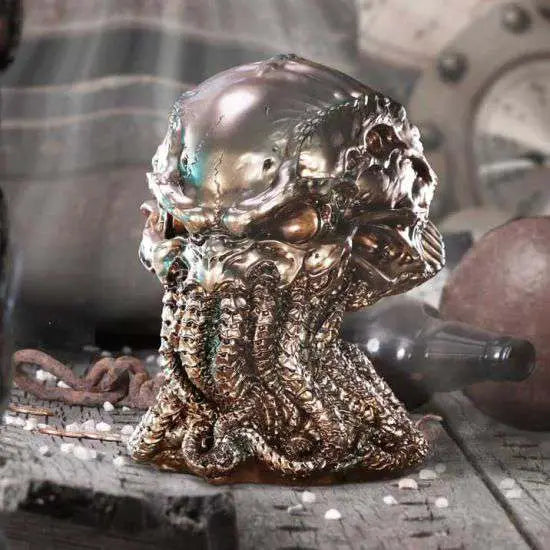 JAMES RYMAN BRONZE CTHULHU SKULL FIG