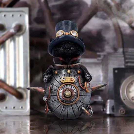 FELINE INVENTION STEAMPUNK CAT FIG