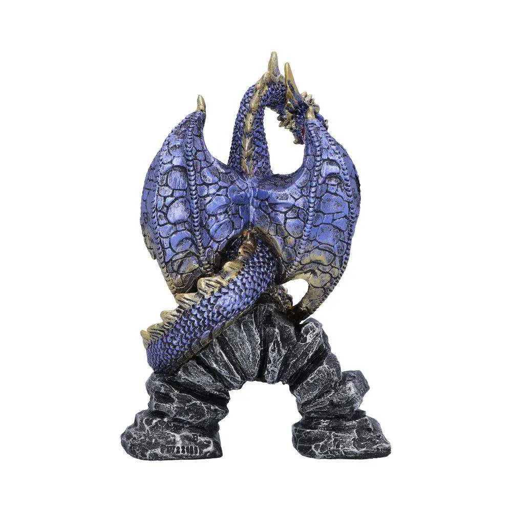 NEMESIS NOW DRAGON FIGURINE METALLIC BLUE ACKO FIGURA 15.5 cm